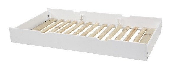 Stella White Twin Storage Trundle with Slats