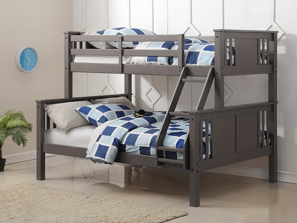 Barr Grey Twin over Full Bunk Bed Room