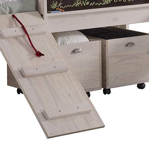 Jose Whitewash Twin Hideout Jr Loft Bed Climb-up Ramp Detail