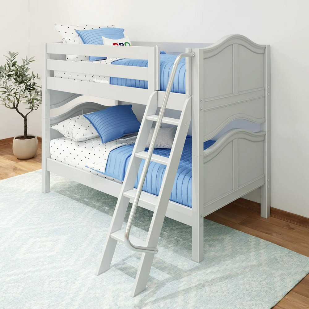 Mariah White Twin Size Bunk Beds for Girls Room