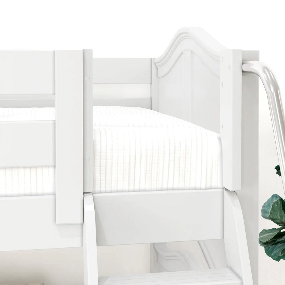Mariah White Bunk Beds for Girls Ladder Opening Detail