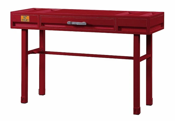 Shipping Container Red Metal Vanity Desk