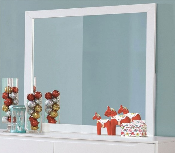 Cadelle White Rectangle Mirror Room