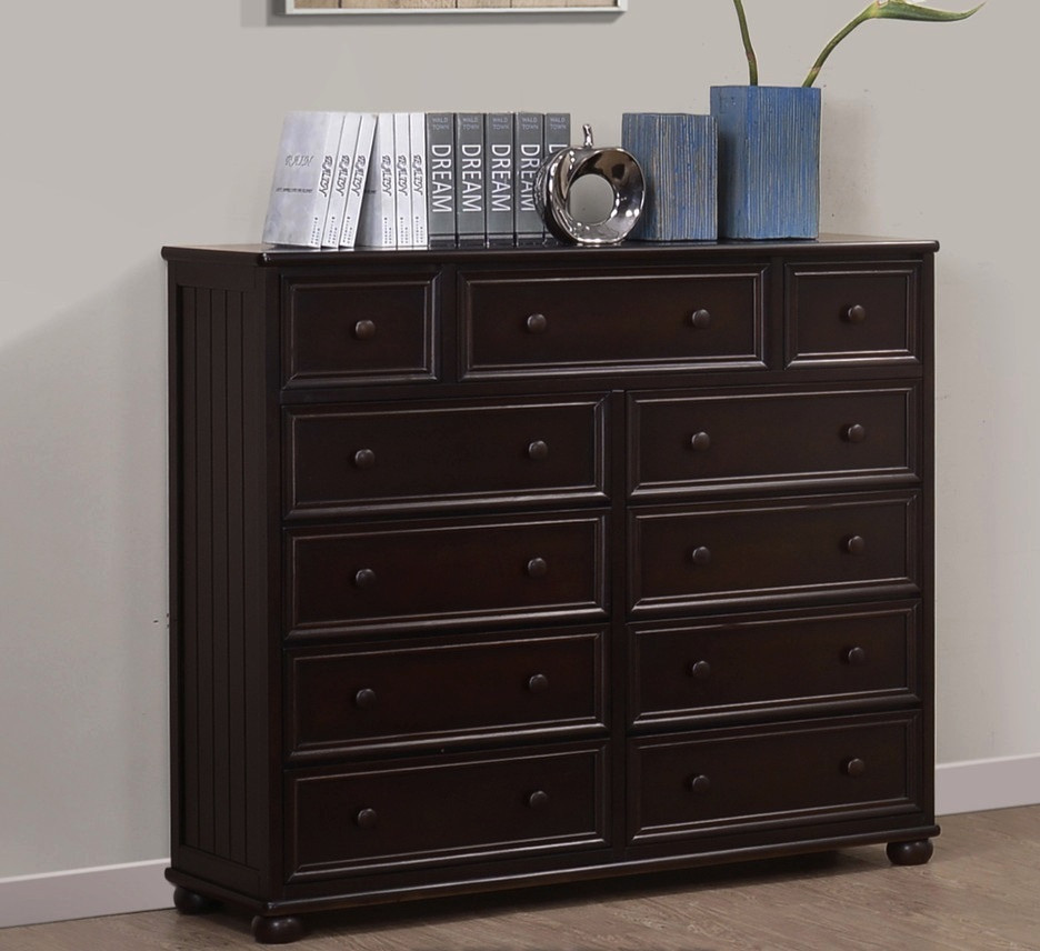 Foster Espresso 11 Drawer Large Dresser Room