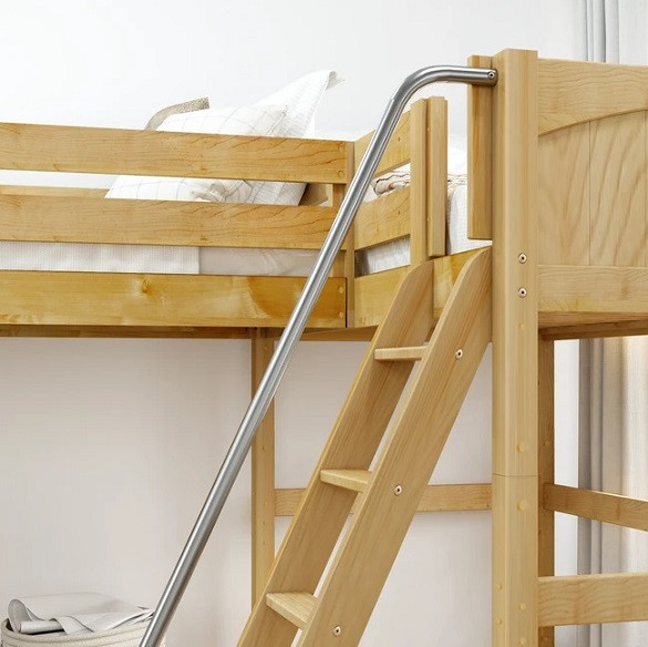Hillcrest Natural High Corner Beds Angled Ladder Detail shown with Panel Ends