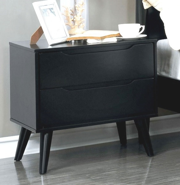 Decker Black 2 Drawer Nightstand Room