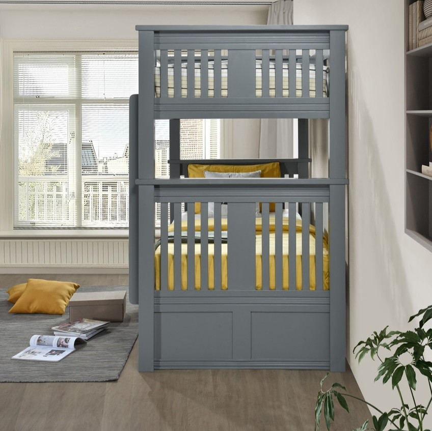 Brockton Gray Twin XL Bunk Beds End View Room