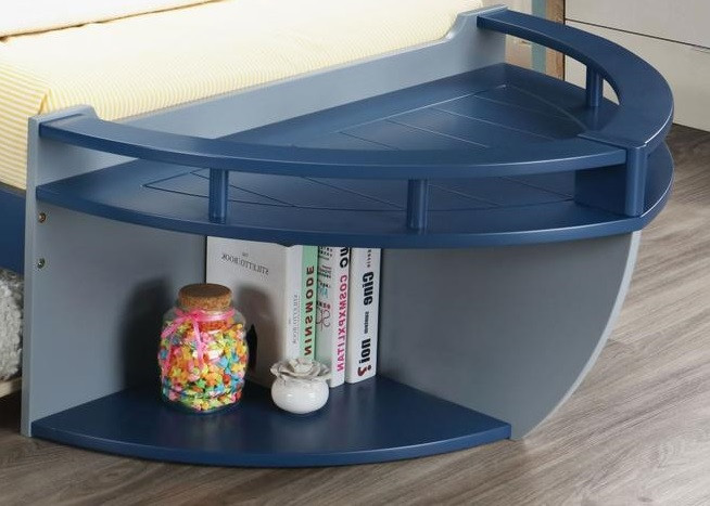 High Seas Navy Blue Twin Boat Bed Detail