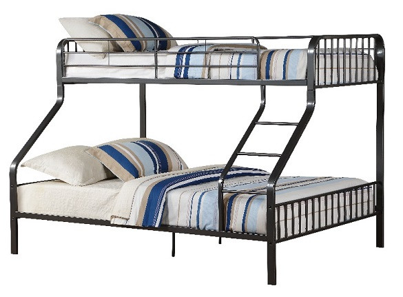 Weaver Gunmetal Twin over Queen Bunk Bed