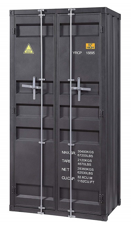 Shipping Container Gray Metal Storage Cabinet