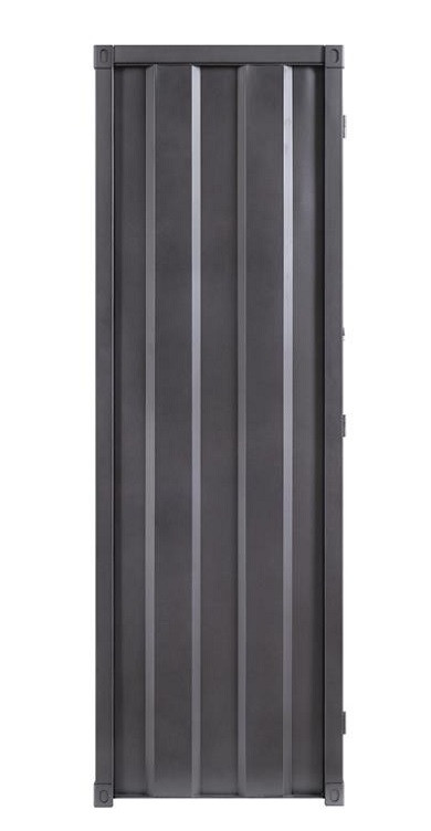 Shipping Container Gray Metal Storage Cabinet Side View
