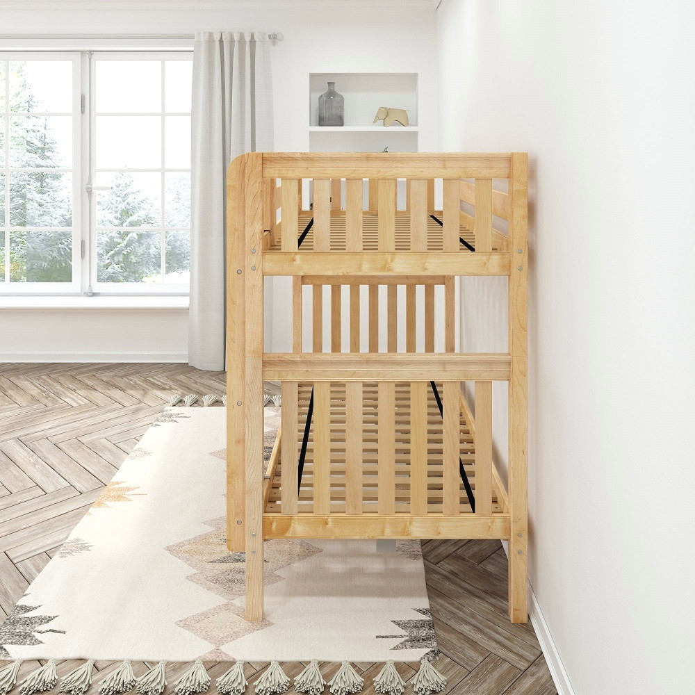 Bennett Natural Twin XL Bunk Beds Right End View Room