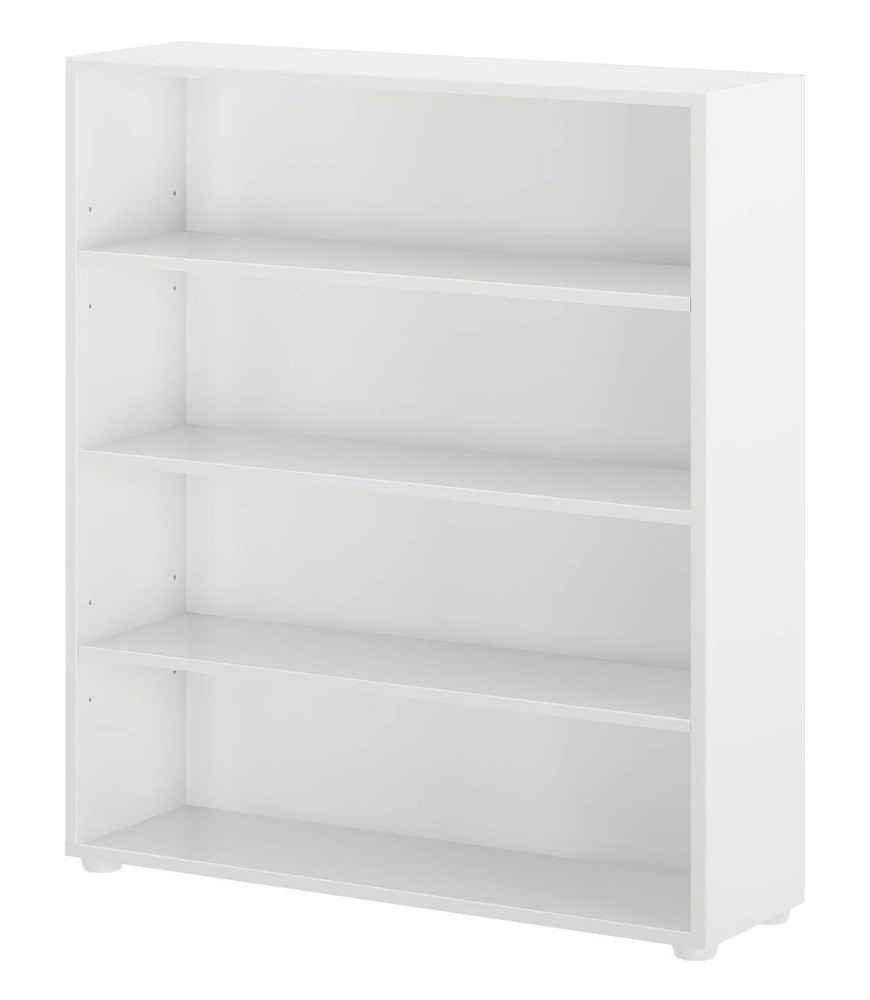 McQwinn White 4 Shelf Bookcase for Twin Size