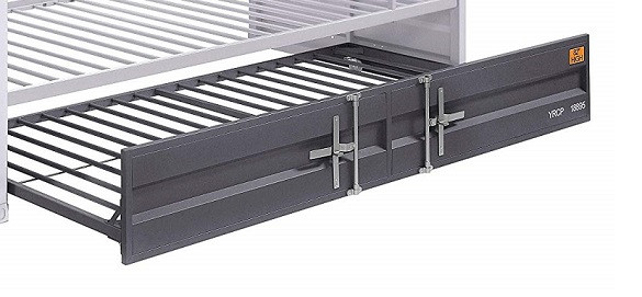 Shipping Container Gray Optional Twin Trundle