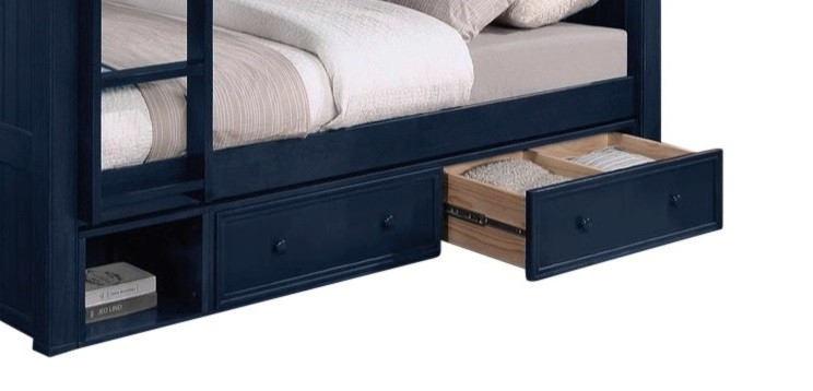 Annapolis Blue Optional Set of 2 XL Underbed Storage Drawers with Cubby