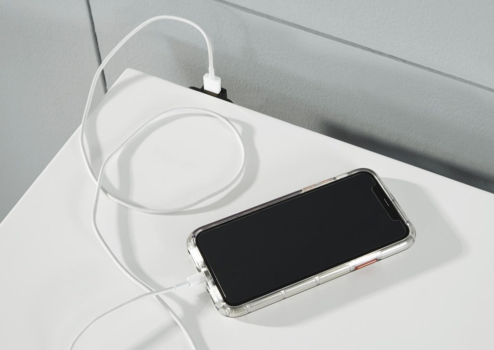 Selena White Nightstand USB Detail
