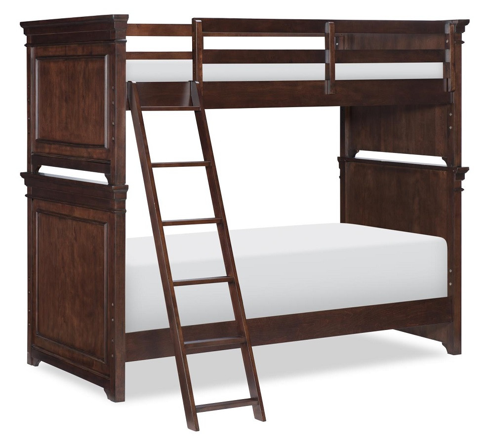 Finn Brown Cherry Twin Bunk Beds