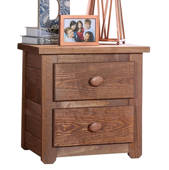 Woodlands Brown Cherry Nightstand with Drawers