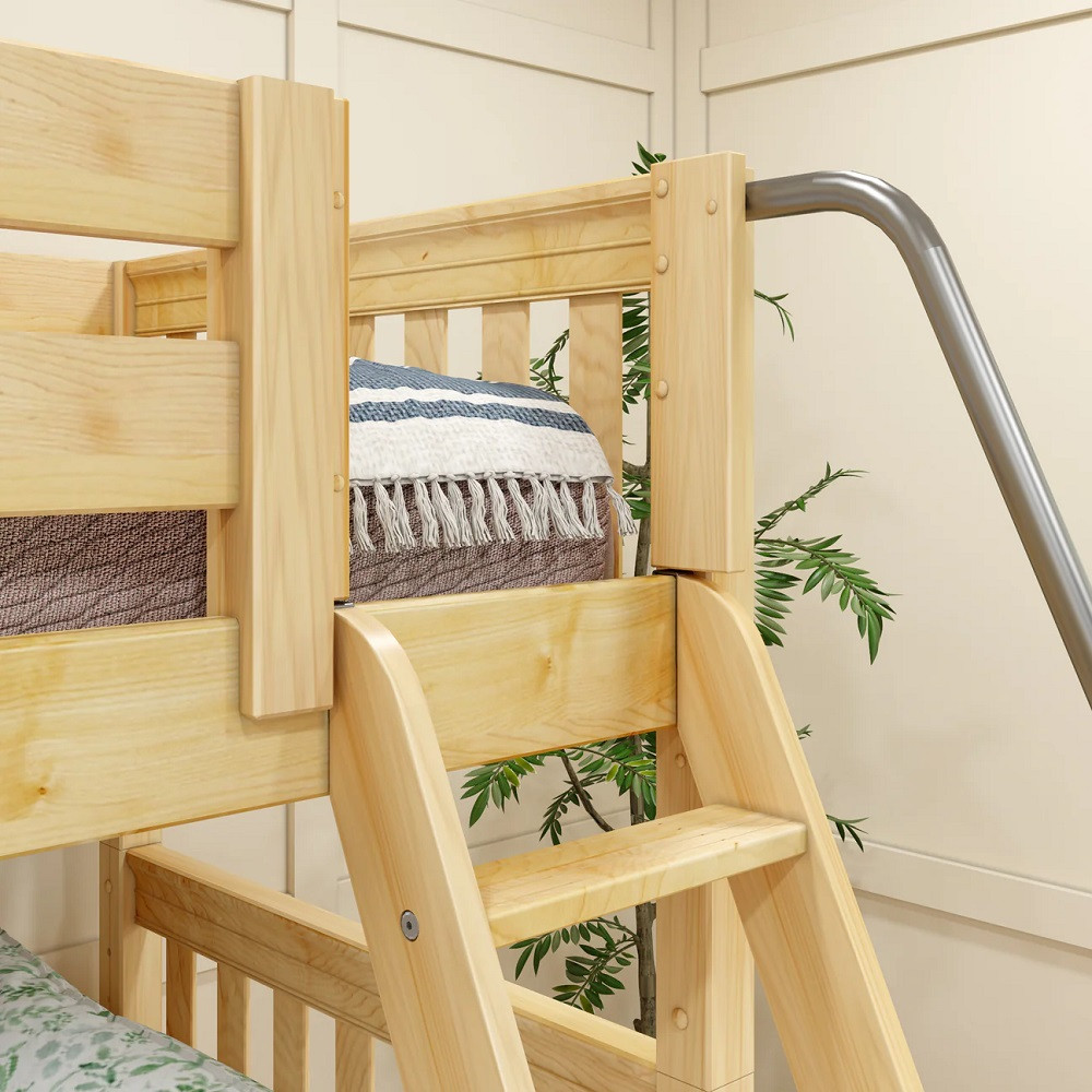 Calumet Natural Sleeps 4 L Shaped Bunk Beds with Stairs Ladder Opening Detail
