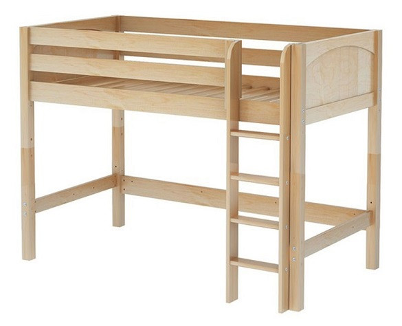 McQwinn Natural Twin Junior Loft Bed-Panel Ends