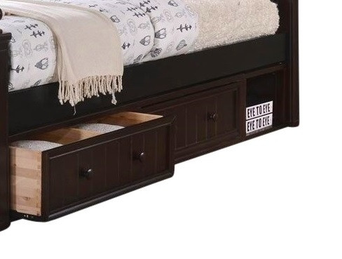 Foster Espresso Optional Set of 2 Underbed Storage Drawers with Cubby