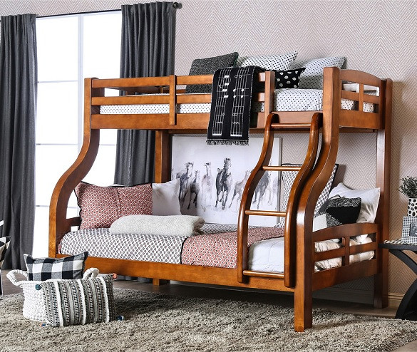 Dunbar Oak Twin over Full Bunk Bed Room