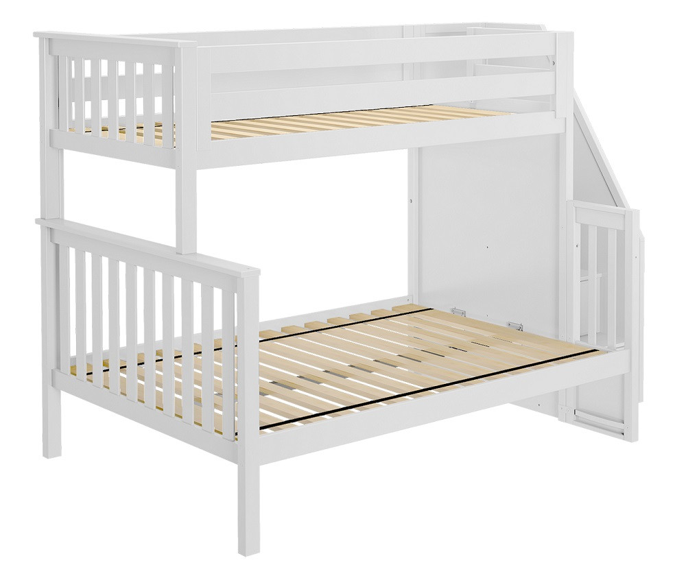 Anaya White Twin over Full Left Side Angled View