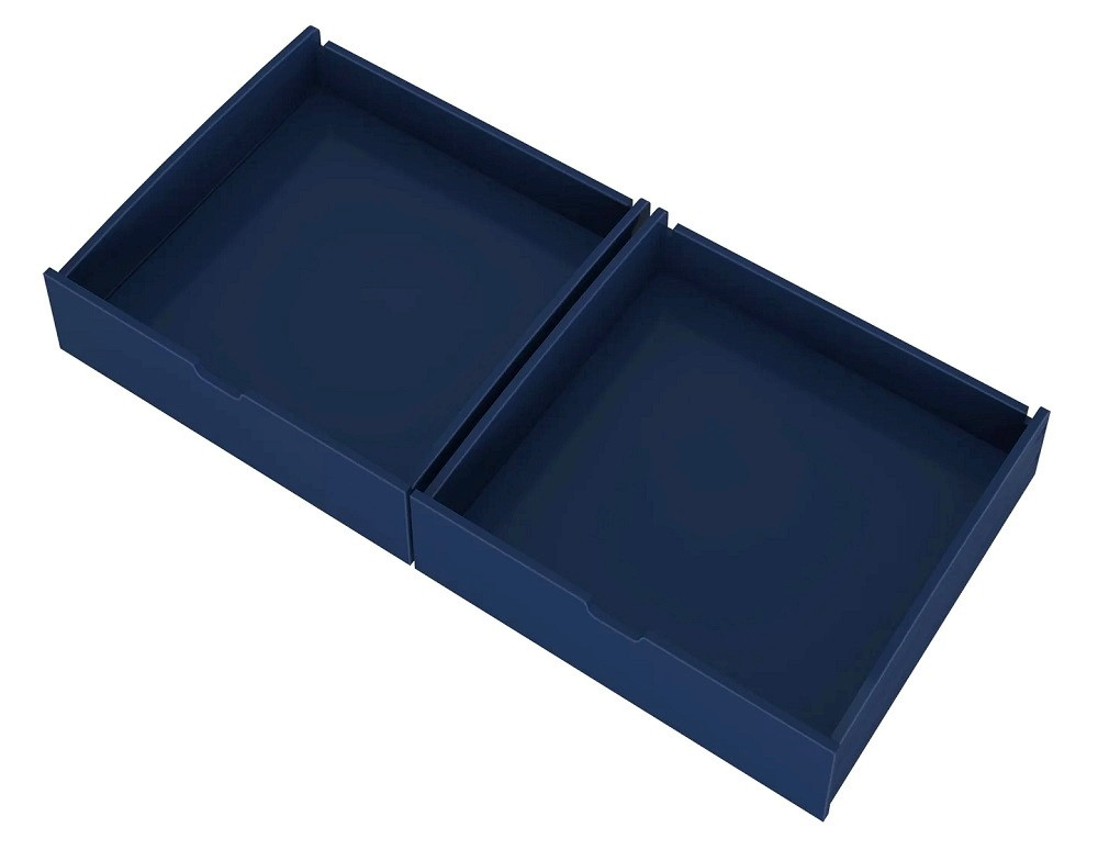 Braxton Blue Optional Set of 2 Storage Drawers Top View