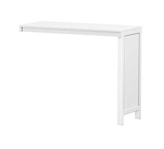 Irving White Loft Bed with Stairs and Desk Corner Desk Detail