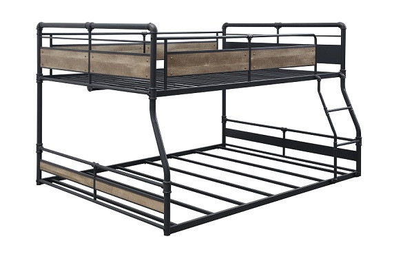 Big Sur Full over Queen Bunk Bed Angled View No Mattresses