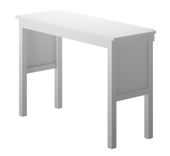 Wilde White Twin Loft Bed with Desk Desk only Angled View