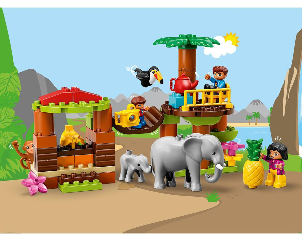 Lego Duplo Tropical Island 10906 build with scence