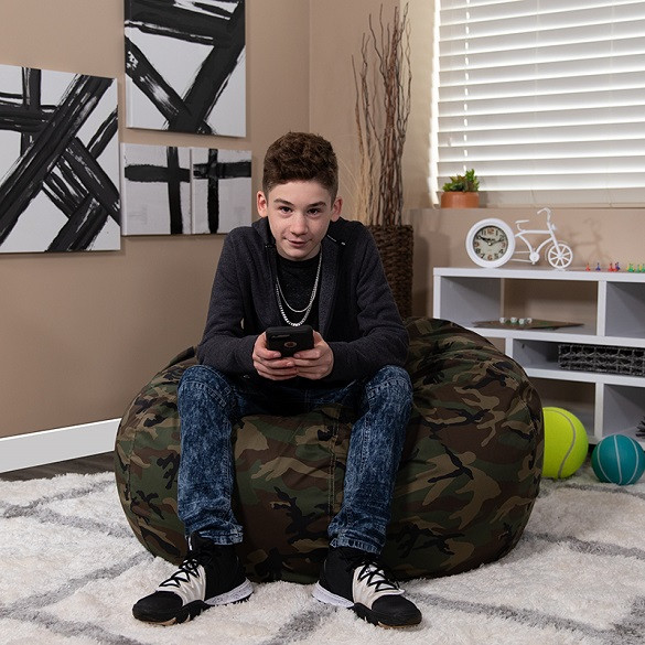 Camo Bean Bag Chairs for Teens with Teen Room
