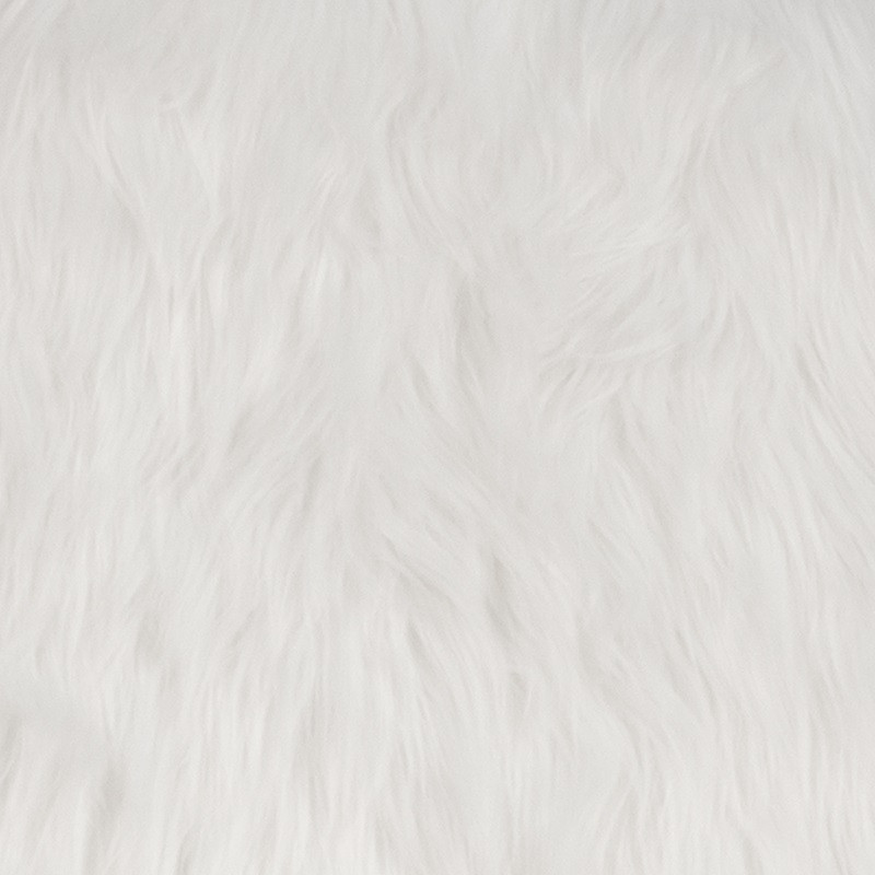 White Yeti Faux Fur Teen Chairs Fabric and Color Detail