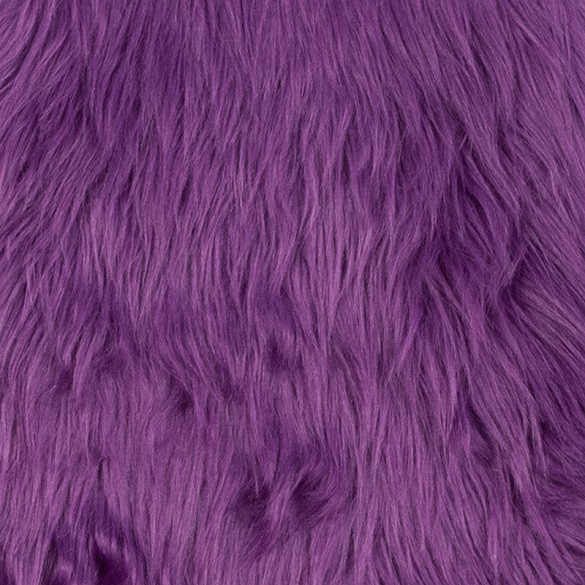 Purple Yeti Faux Fur Teen Chairs Front View Fabric and Color Detail