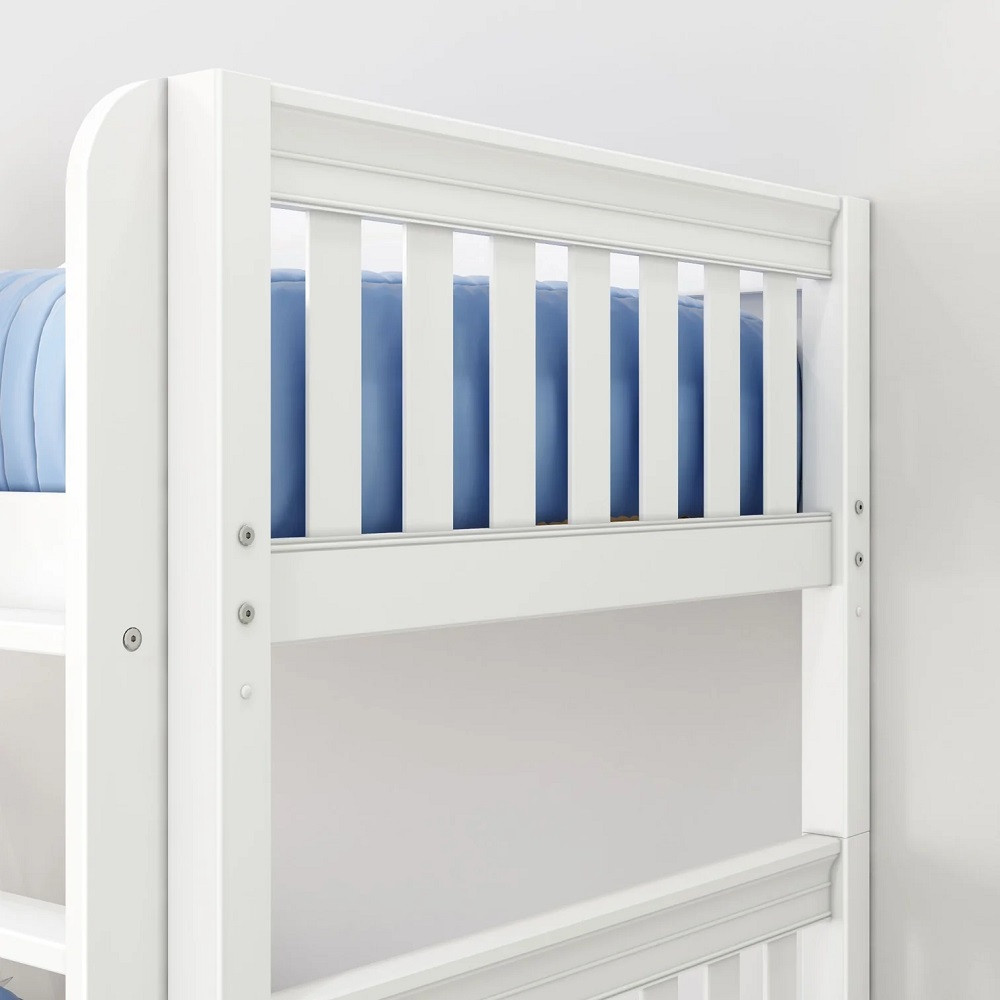 Sheridan White Adult Bunk Beds Slatted End Detail