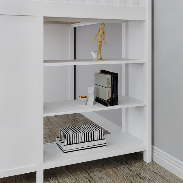 Anaya White All in One Full Size Loft Bed Shelf Detail