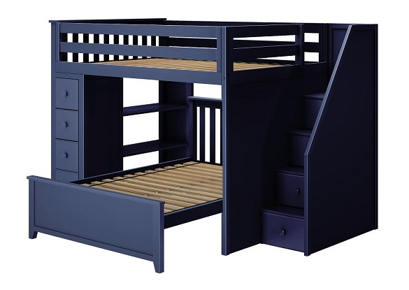 Baldwin Blue Full over Full L Shaped Bunk Beds