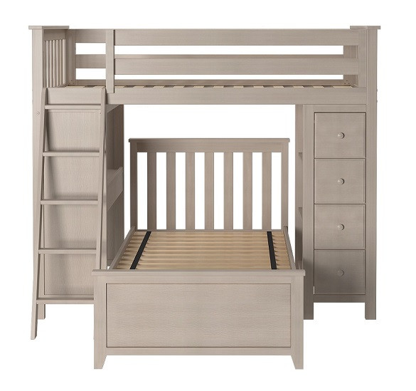 Kivik Sand L Shape Loft Bed Front View