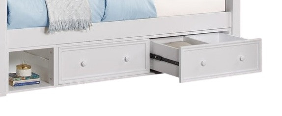 Brockton White Optional Set of 2 XL Under Bed Storage Drawers with Cubby
