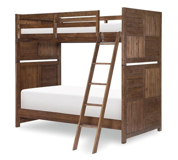 Cinnamon Ranch Twin Bunk Beds for Kids Angled View