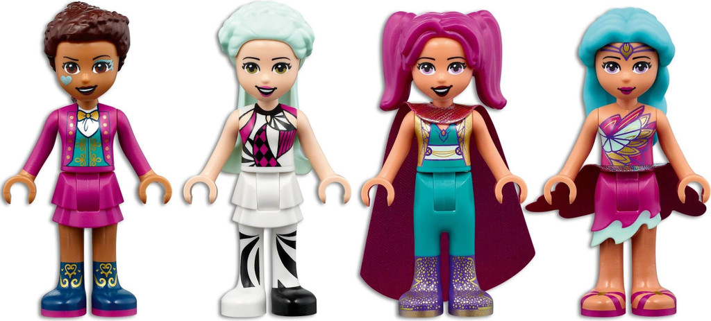 Lego Friends Magical Funfair Roller Coaster 41685 minidolls front