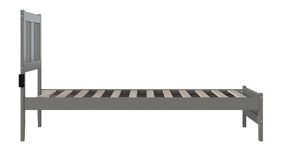 Elba Gray Twin Platform Bed Frame Side View