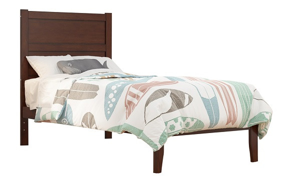 Nico Walnut Twin Bed Frame with Headboard