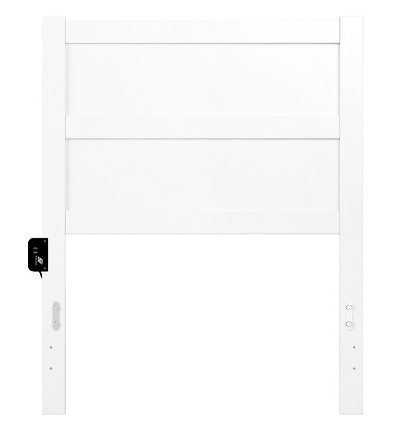 Sage White Twin Headboards Front View