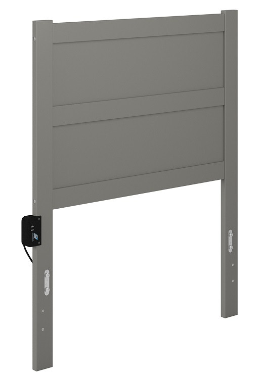 Sage Gray Twin Headboards Angled View