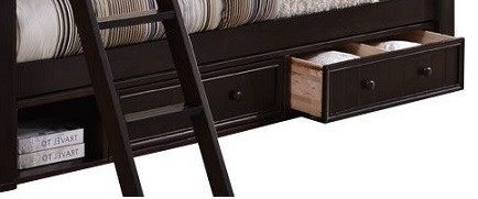 Foster Espresso Optional Set of 2 Underbed Storage Drawers with Cubby
