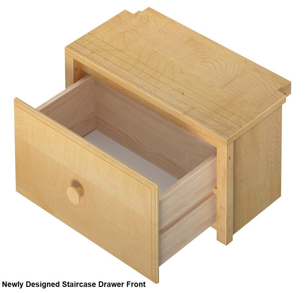 Declan Natural Newly Designed Staircase Drawer Front
