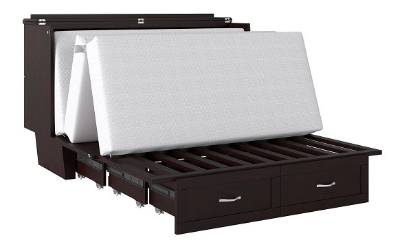 Carlier Espresso Queen Murphy Bed Unfolded Step 4