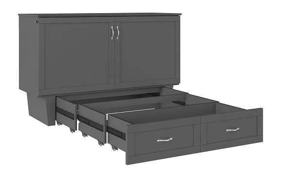 Fontana Gray Queen Murphy Bed Unfolded Step 1